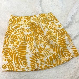 Yellow palm print skirt